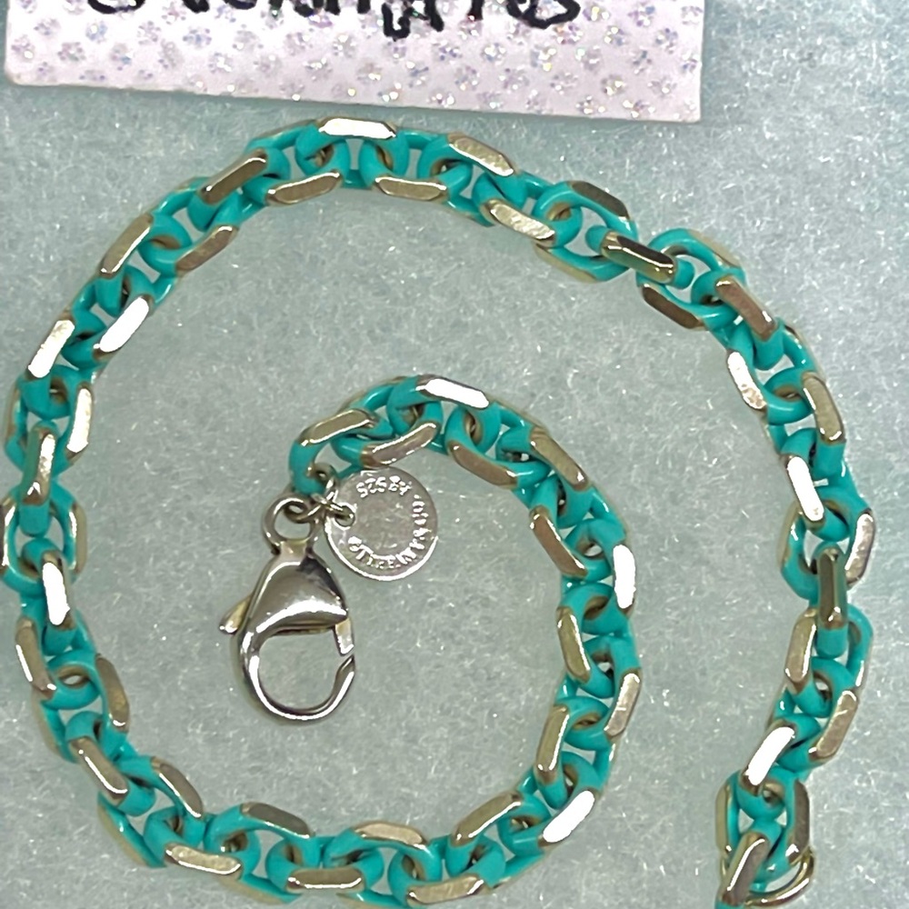 Tiffany Blue enamel sparkler bracelet